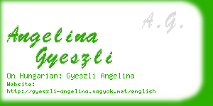angelina gyeszli business card